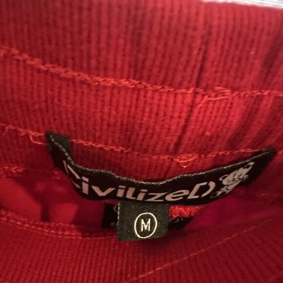 CIVILIZED BEAR CORE HOODIE SET Men’s Size M Red Cozy Preppy Y2k Vtg Retro - Picture 7 of 7